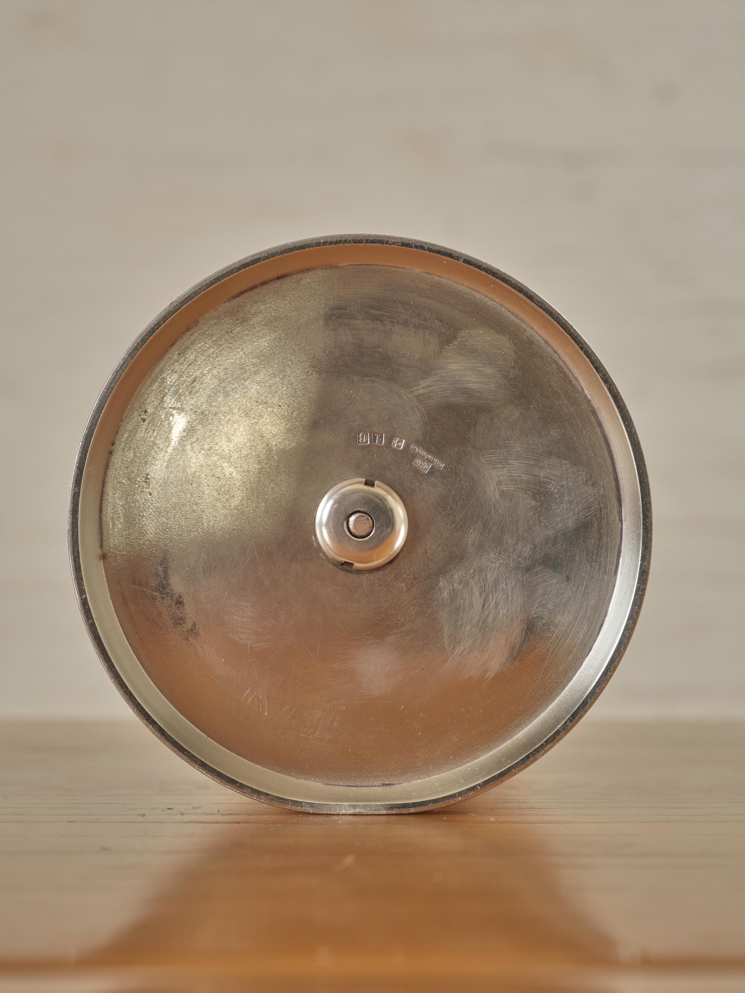 20ième siècle Vase en métal argenté de Luc Lanel pour Christofle en vente