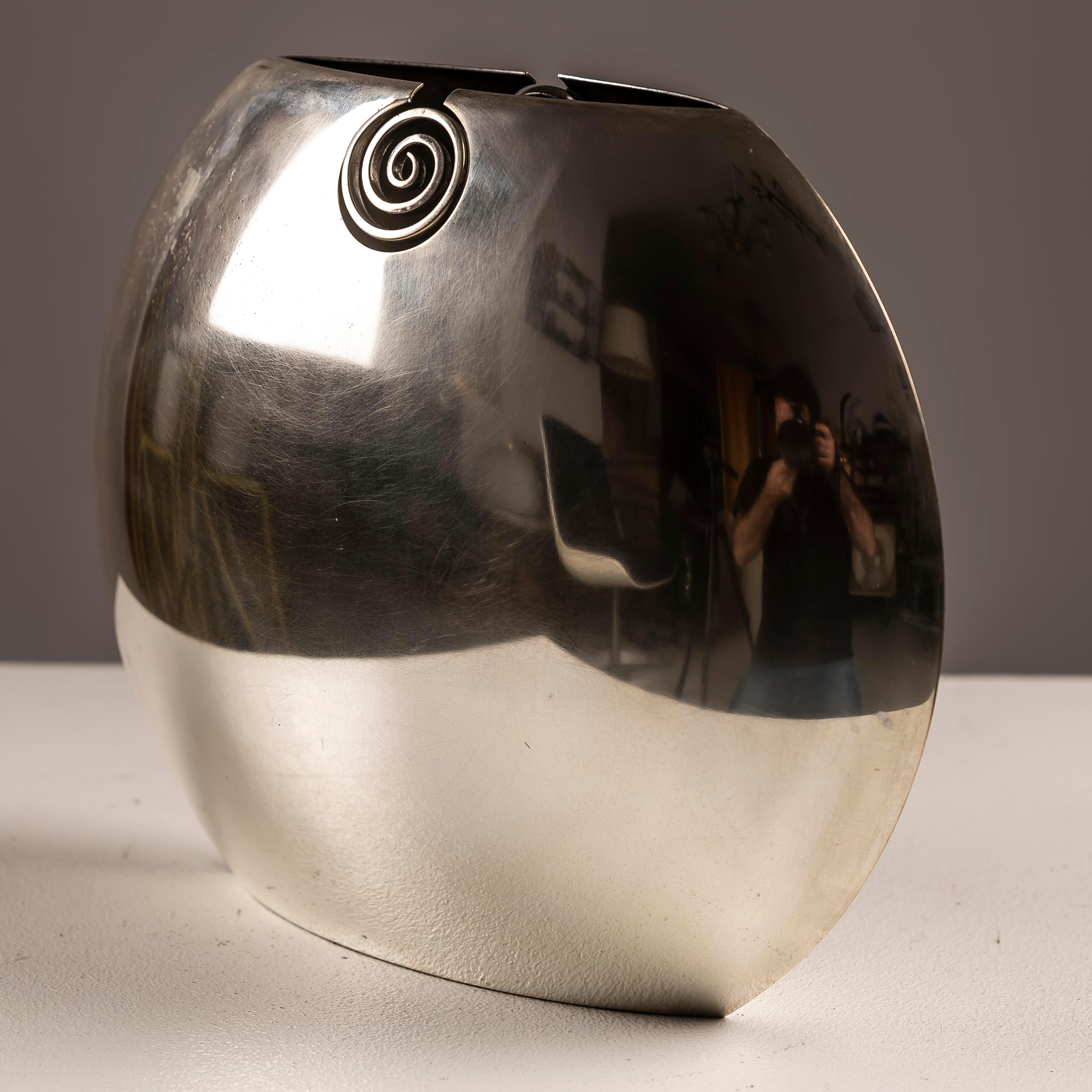 Mid-Century Modern Silver plated vase 