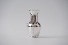 Silver plated Vase with inlaid gemstones by Emilia Castillo Mexico