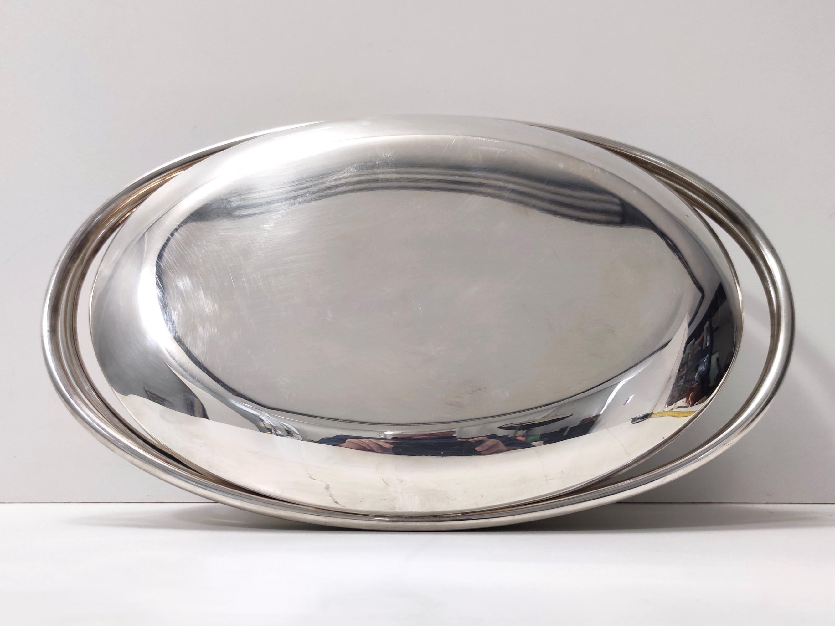Silver Plated Venison Dish with Pyrex Glass Casserole Dish by Sabattini, Italy In Excellent Condition For Sale In Bresso, Lombardy