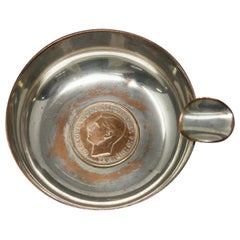 Silver Plated Victoria Wine Taster with One Penny