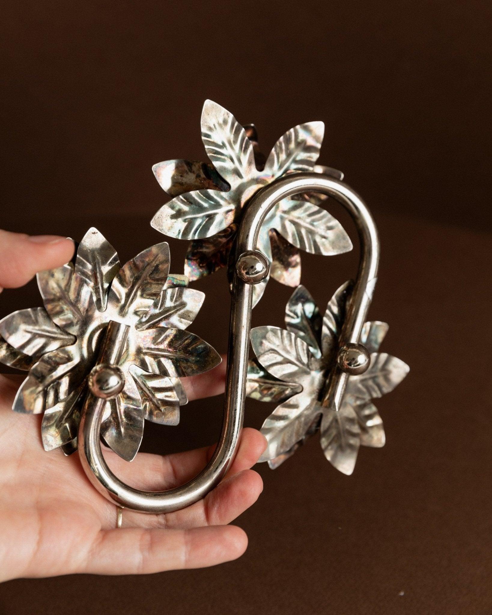 Candeliere d'epoca argentato 3 fiori Mid Century Design, Italia, 1960s in vendita 3