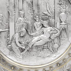 Antique Silver Plated Wall Charger by Morel-Ladeuil for Elkington & Co., 1877