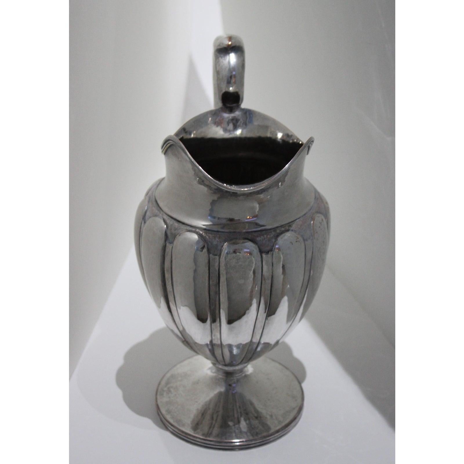 crescent silver pitcher