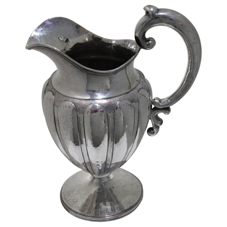 Silver Plated Water Pitcher For Sale at 1stDibs | silver plated pitcher,  crescent silver pitcher