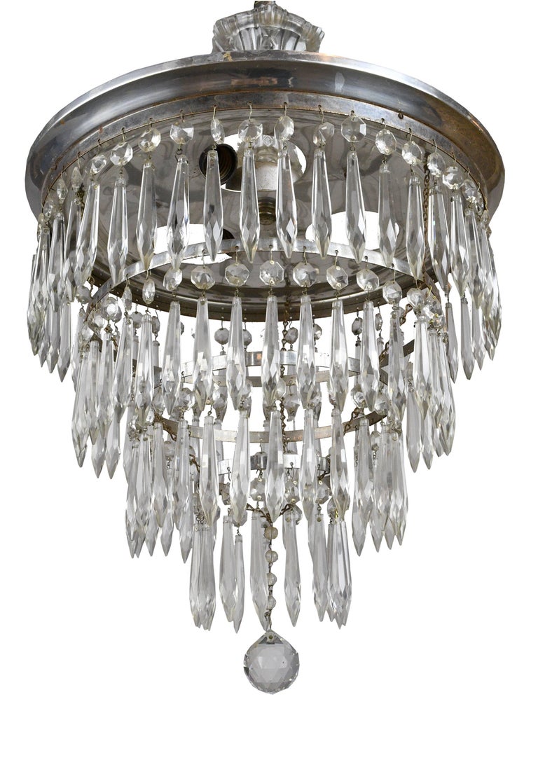 Silver Plated Wedding Cake Chandelier at 1stdibs