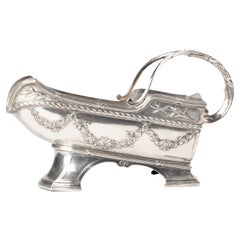 Silver Plated Wine-Bottle Holder Made by Minerva Louis XVI-Style