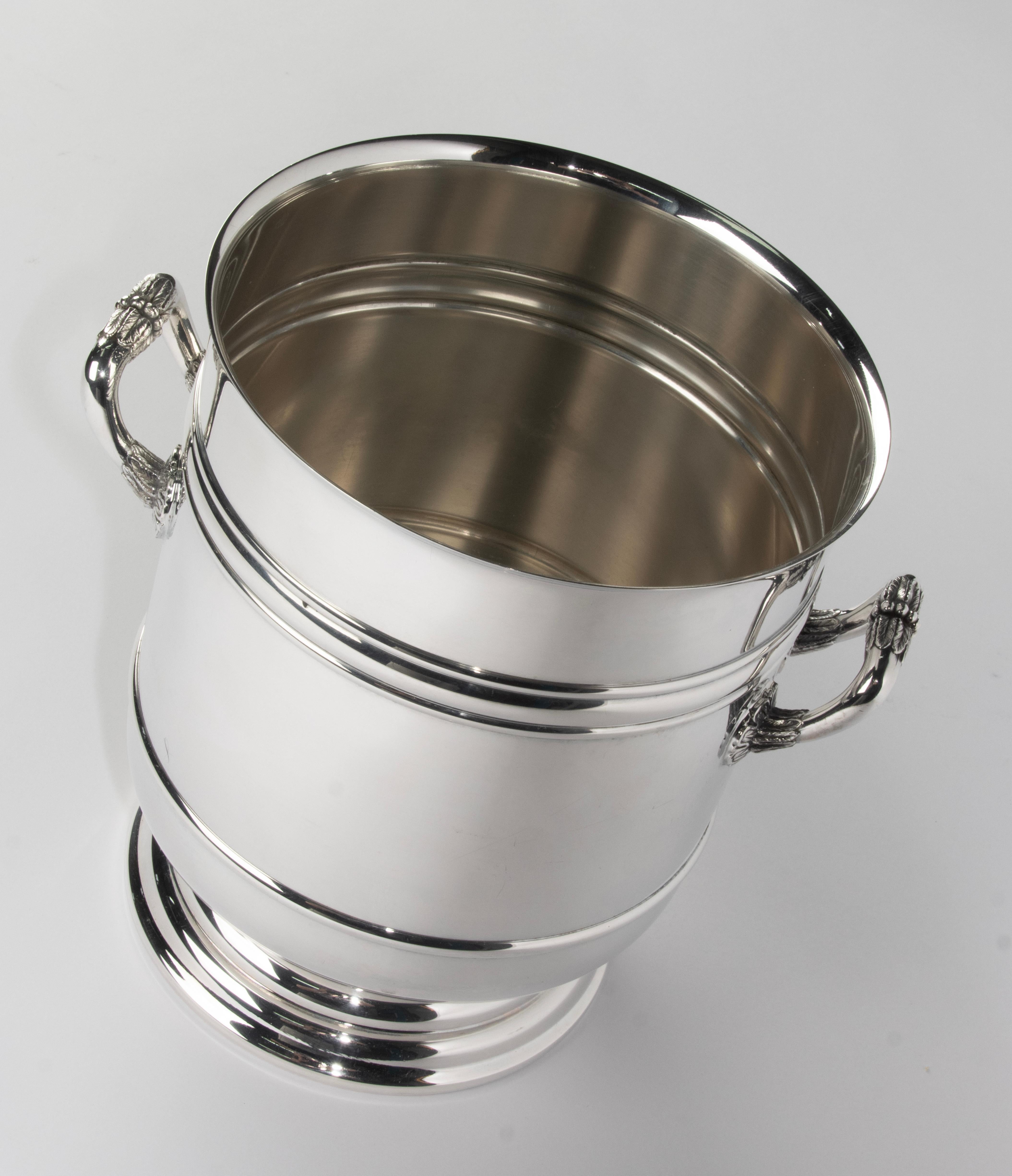 Enfriador de vino chapado en plata - Christofle - Modelo Sully en Bueno estado para la venta en Casteren, Noord-Brabant