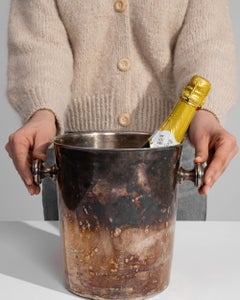 Silver Plated Wine Cooler, German Design, Functional Antique, 1950s