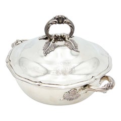 Silver plated with acanthus leaf details