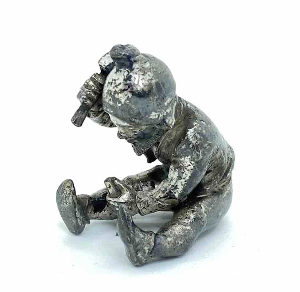 Silver Plated Working Gnome Figurine, Vintage, Austria, 1930s For Sale 2