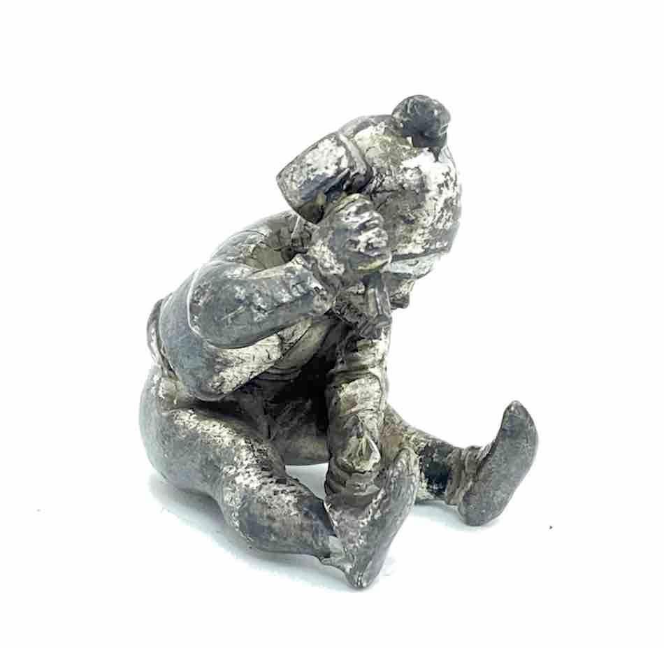 Silver Plated Working Gnome Figurine, Vintage, Austria, 1930s In Good Condition For Sale In Nuernberg, DE