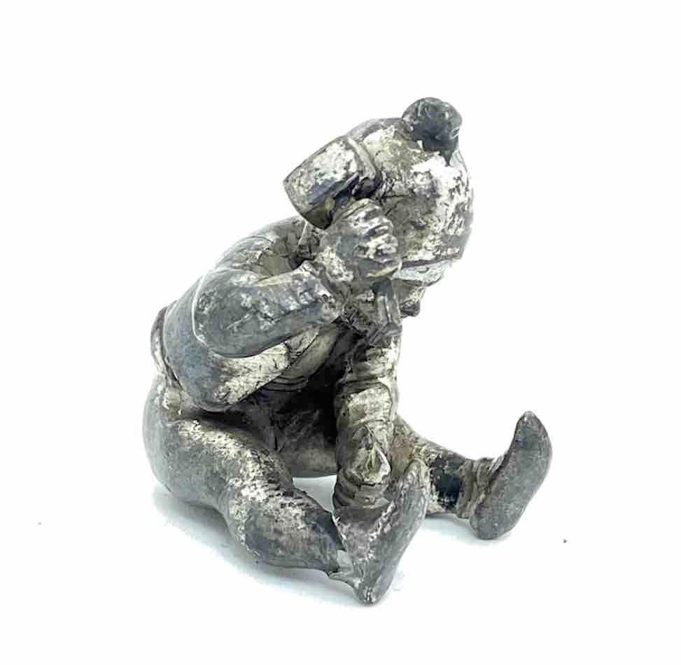 Mid-20th Century Silver Plated Working Gnome Figurine, Vintage, Austria, 1930s For Sale