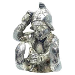 Silver Plated Working Gnome Figurine, Vintage, Austria, 1930s