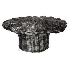 Contemporary Silver-Plated Hand Made Woven Vase by Federica Paoli, Italy