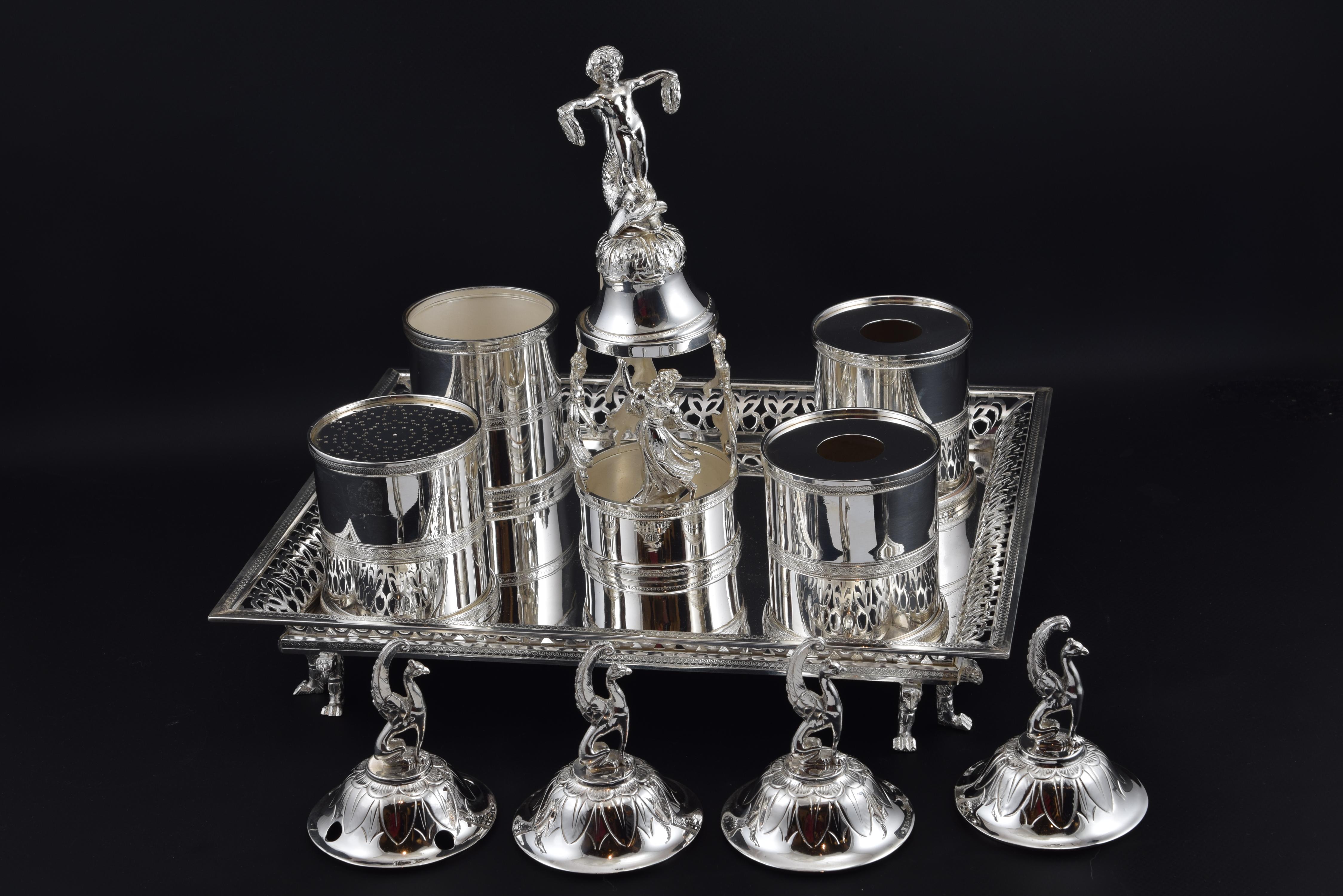 European Silver-Plated Writing Set, 19th-20th Century