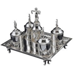 Antique Silver-Plated Writing Set, 19th-20th Century