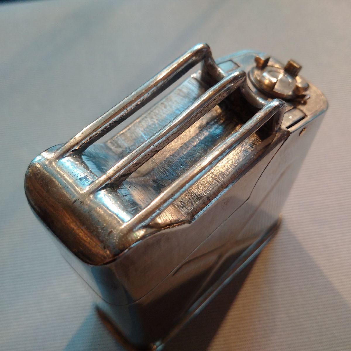 Other Silver Plated WW2 Novelty 'Jerrican' Table Lighter, French, 1940s