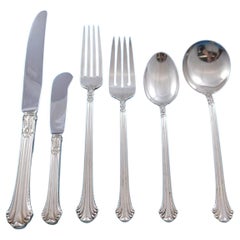 Silver Plumes by Towle Sterling Silver Flatware Set for 8 Service 50 Piece