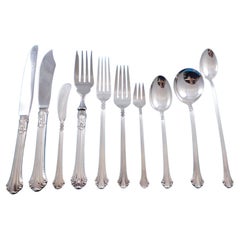 Silver Plumes by Towle Sterling Silver Flatware Set for 8 Service 97 Pieces