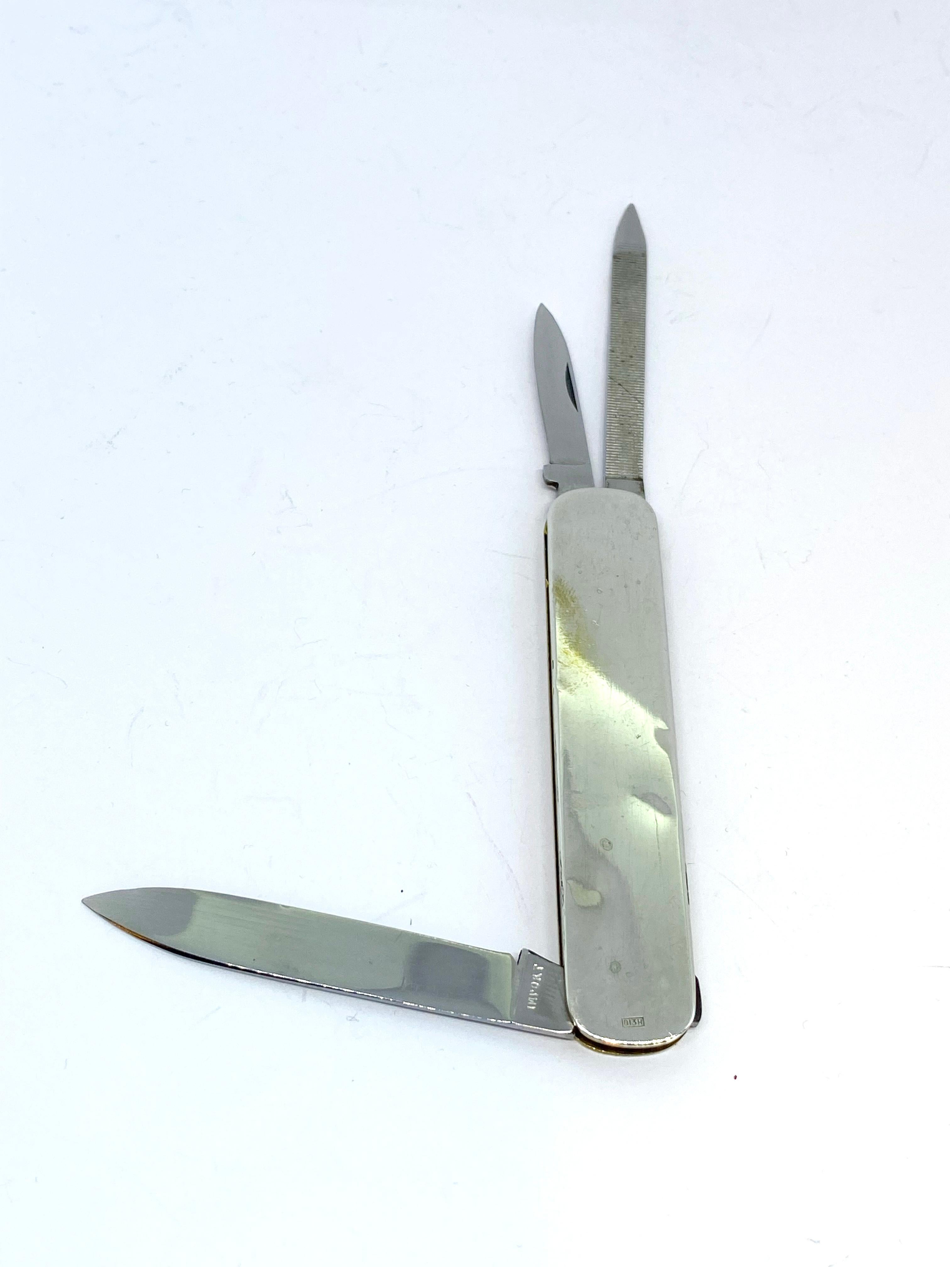 Modern Silver Pocket Knife Helsinki Olympic Stadium, Finland For Sale