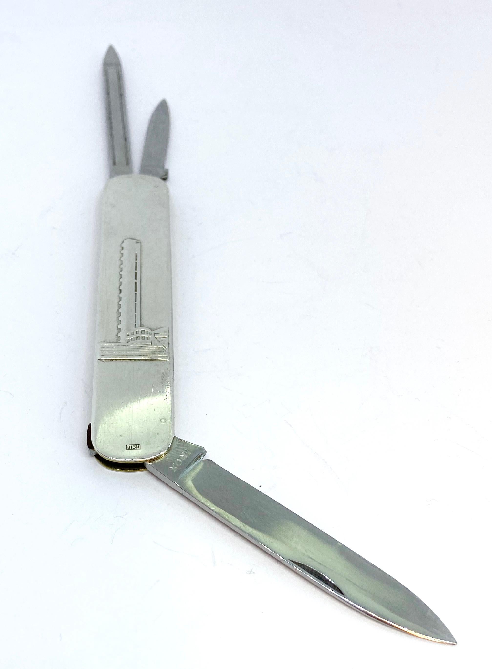 Silver Pocket Knife Helsinki Olympic Stadium, Finland For Sale 1
