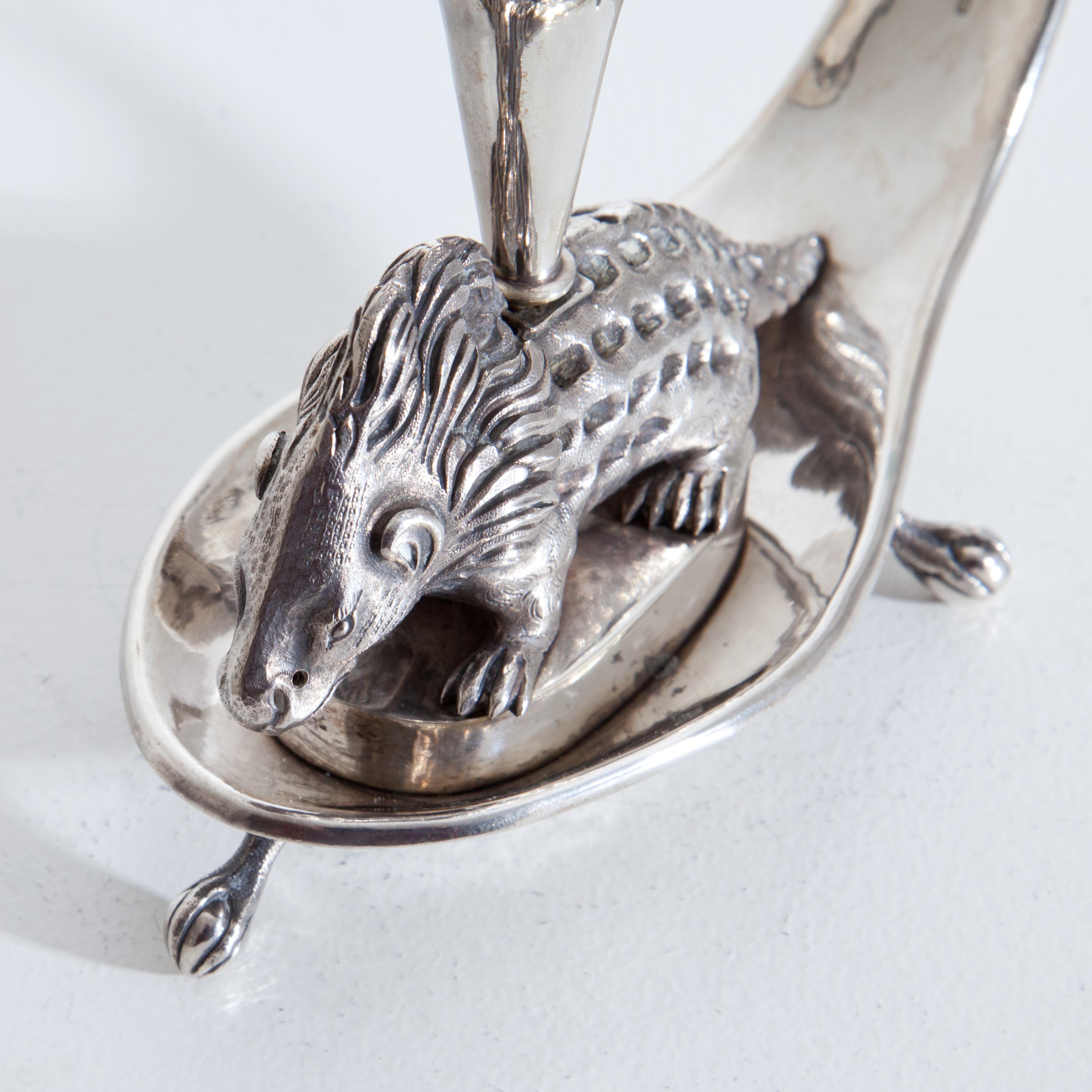 Silver Porcupine Toothpick Holder, Augsburg, 1810-1811 In Good Condition In Greding, DE
