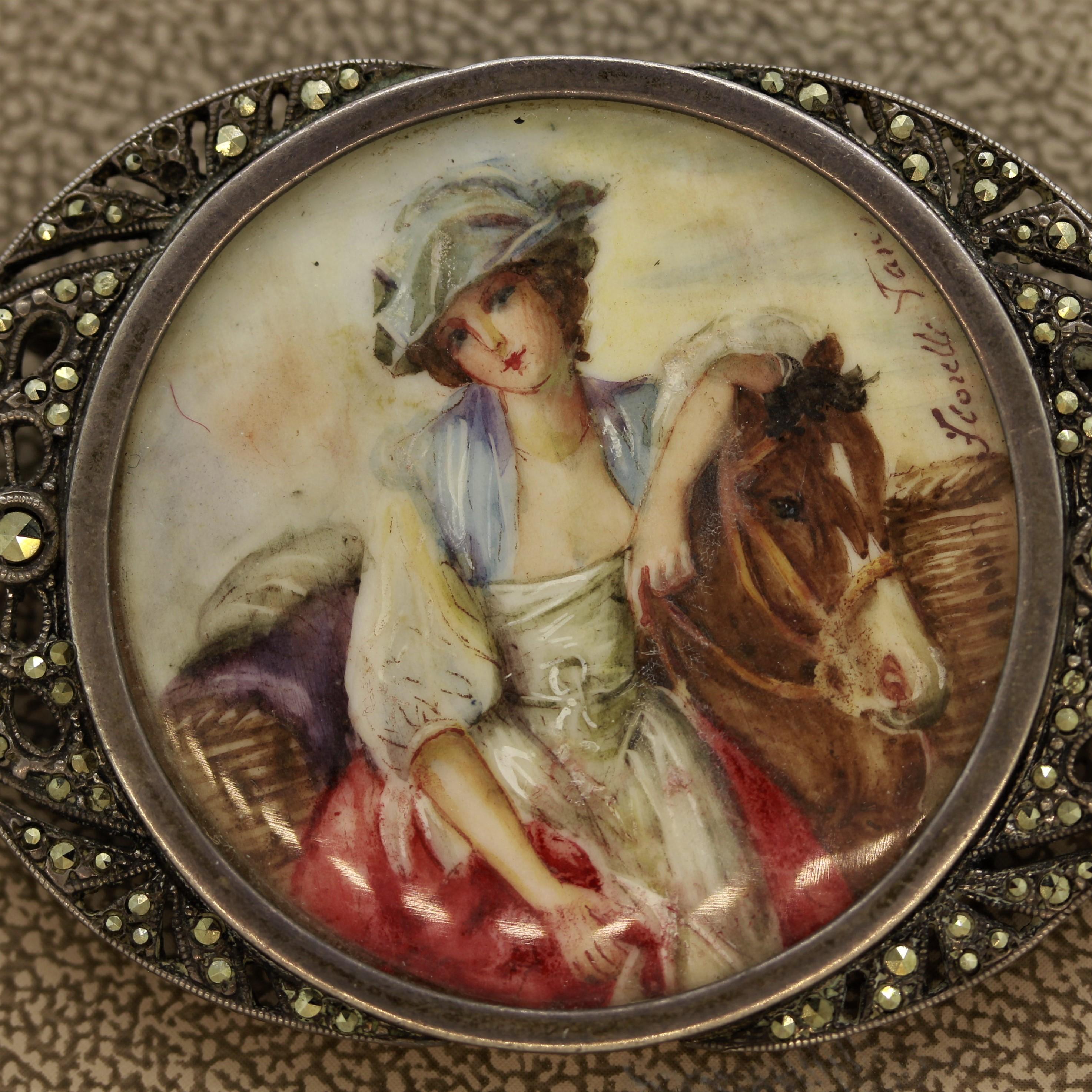 Silver Portrait Brooch 1