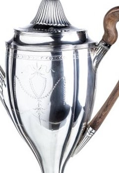 Argent - Cafetière en argent de style « Reine Marie » - XVIIIe siècle