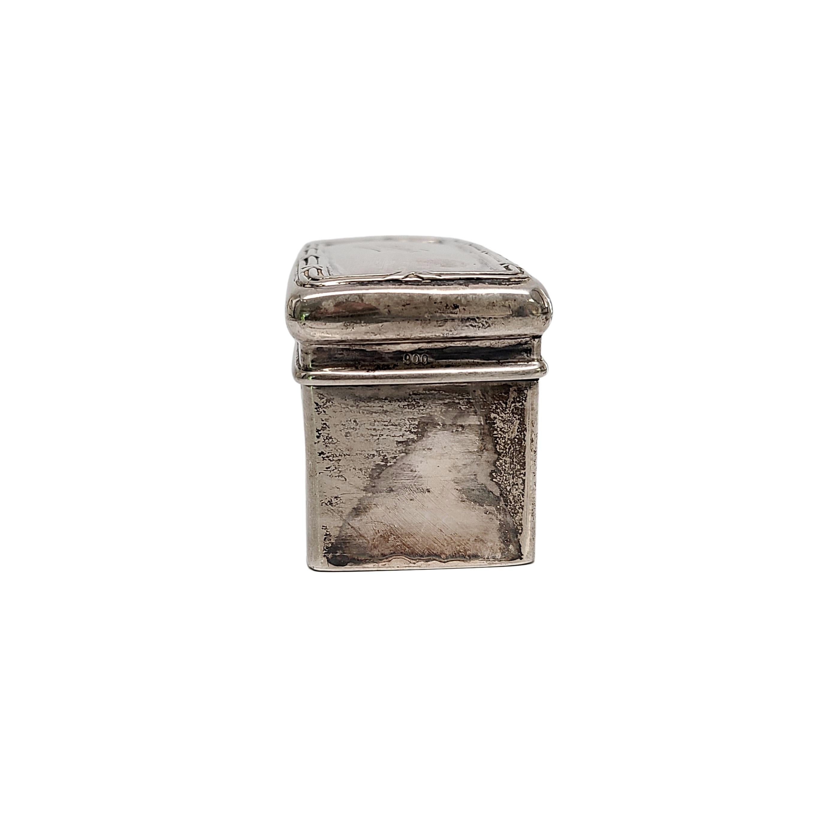 engraved silver trinket box