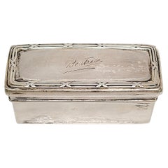 Silver Rectangle Trinket Box with Engraving