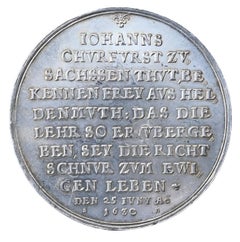 Silver Reformation Commemorative Medal 1630, 100th Anniversary Augsburg