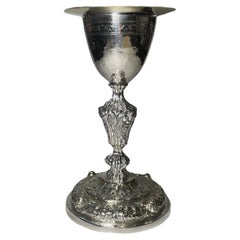 Silver Repousse Chalice And Patten