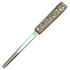 Silver Repousse Letter Opener from France