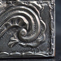 Silver Repoussé Prince of Wales Swiss Stamped Julien Lehmann Framed Mirror