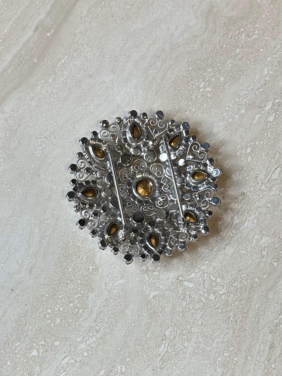 Vintage Silber Strass Gürtelschnalle für Damen oder Herren im Angebot