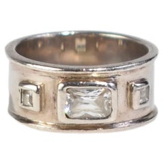 Vintage Silver Rhinestone Ring