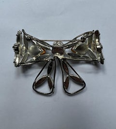 Spilla a fiocco con strass in argento di Daniel Swarosvski