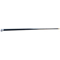 Retro Silver Rhino Pommel on Ebonized Walking Stick