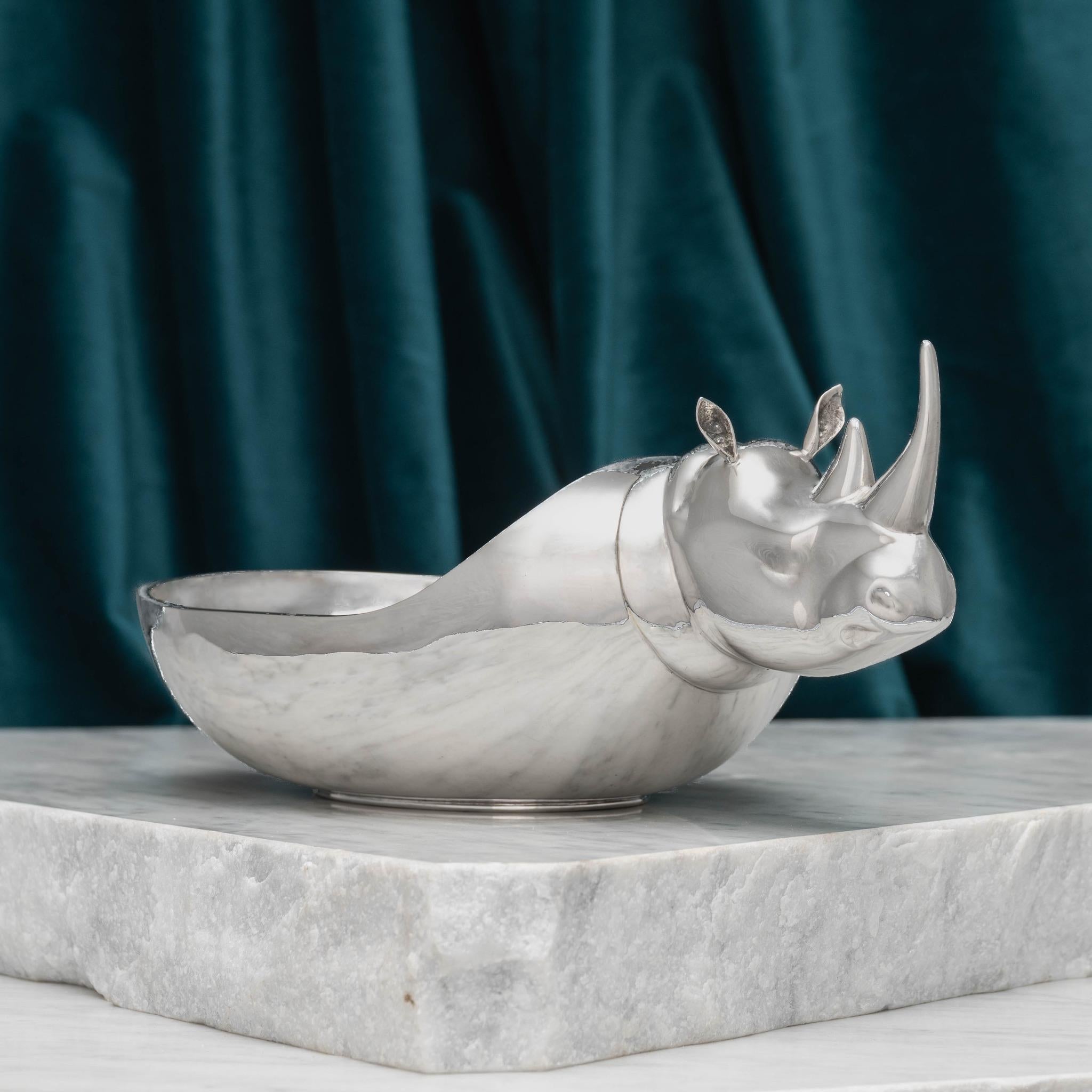 Italian Silver 'Rhinoceros' Bowl For Sale