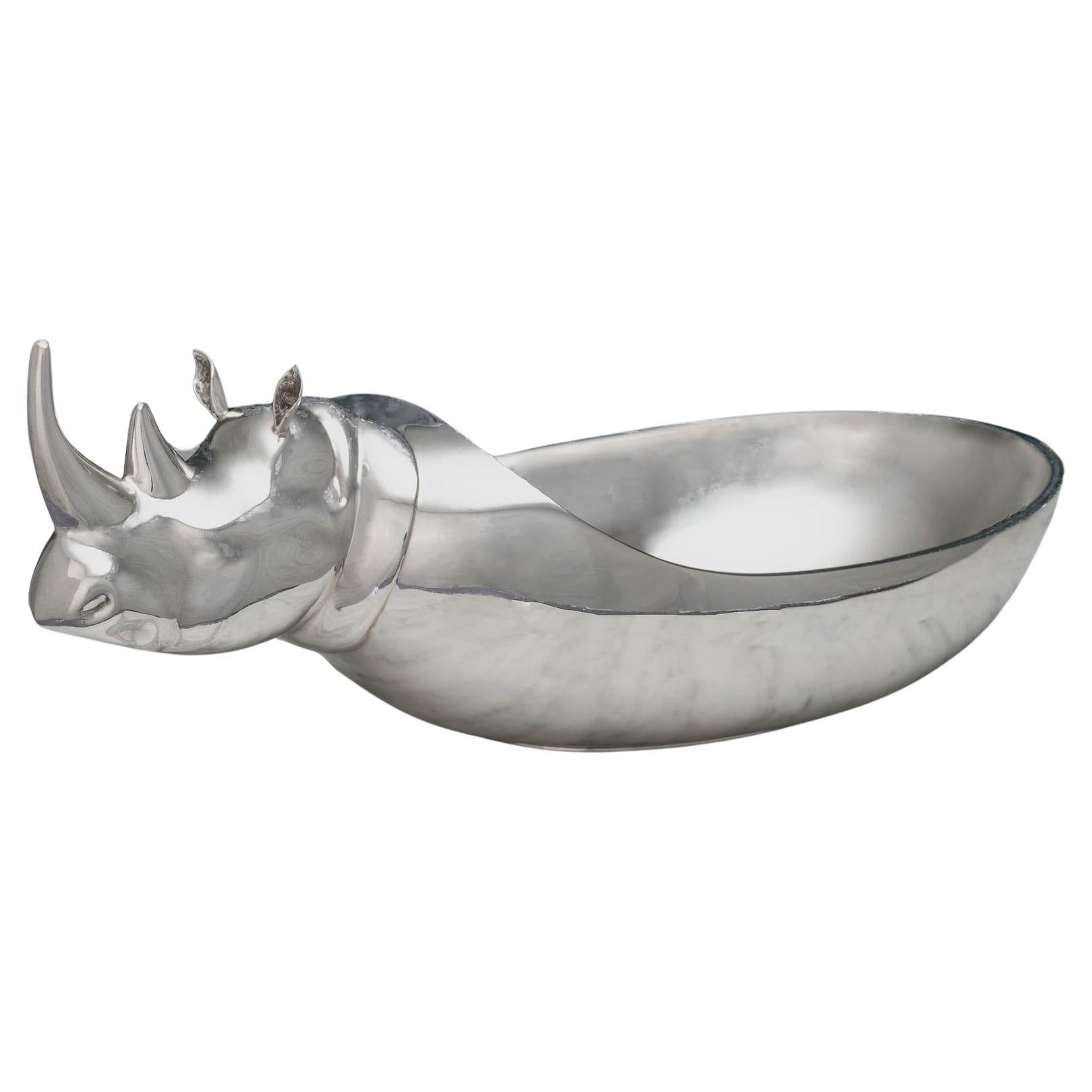 Silver 'Rhinoceros' Bowl For Sale