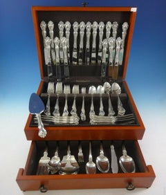 Silver Rhythm by International Sterling Silver Flatware Set 12 Service 110 Pcs