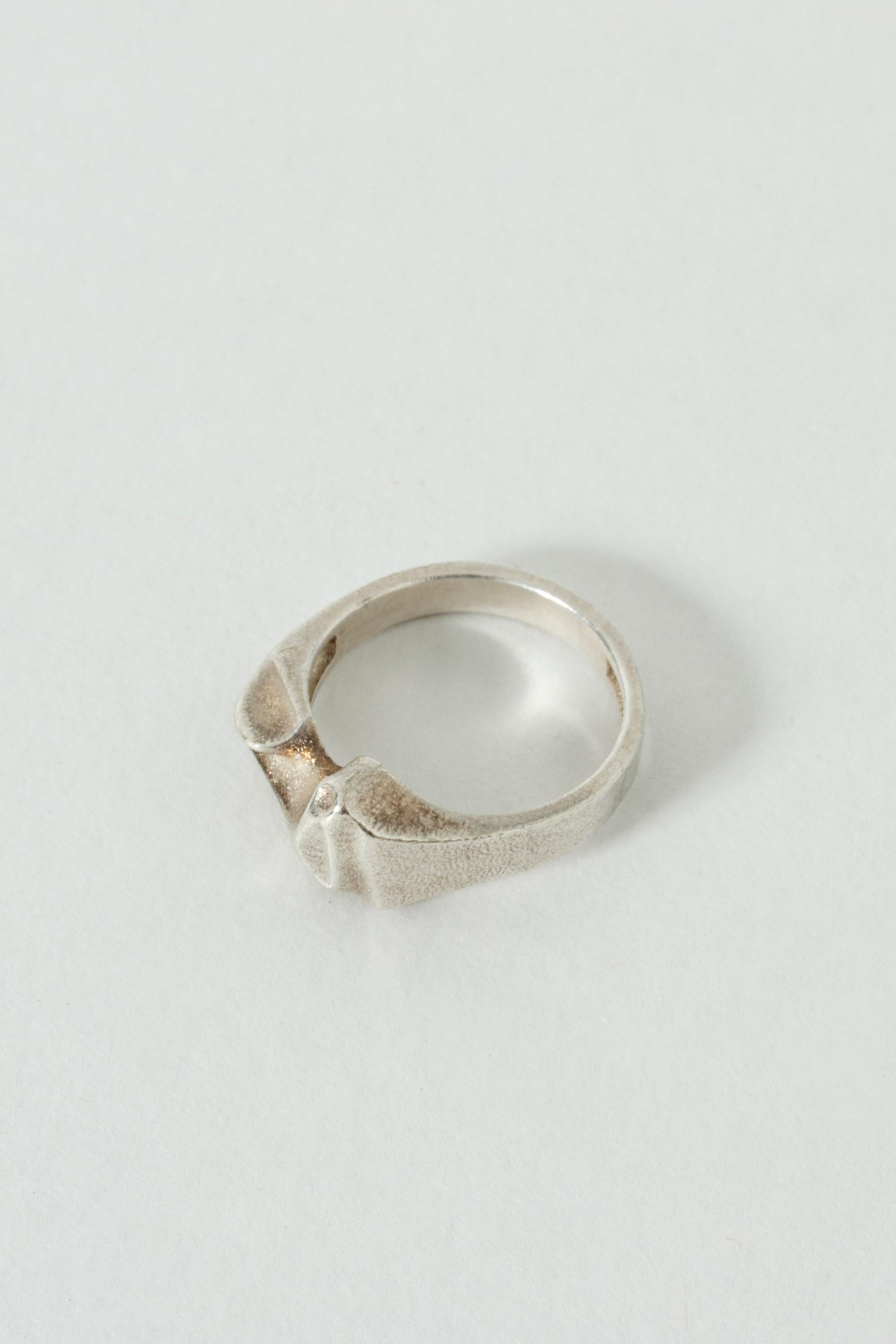 Silver Ring by Björn Weckström for Lapponia, Finland, 1977 In Good Condition In Stockholm, SE