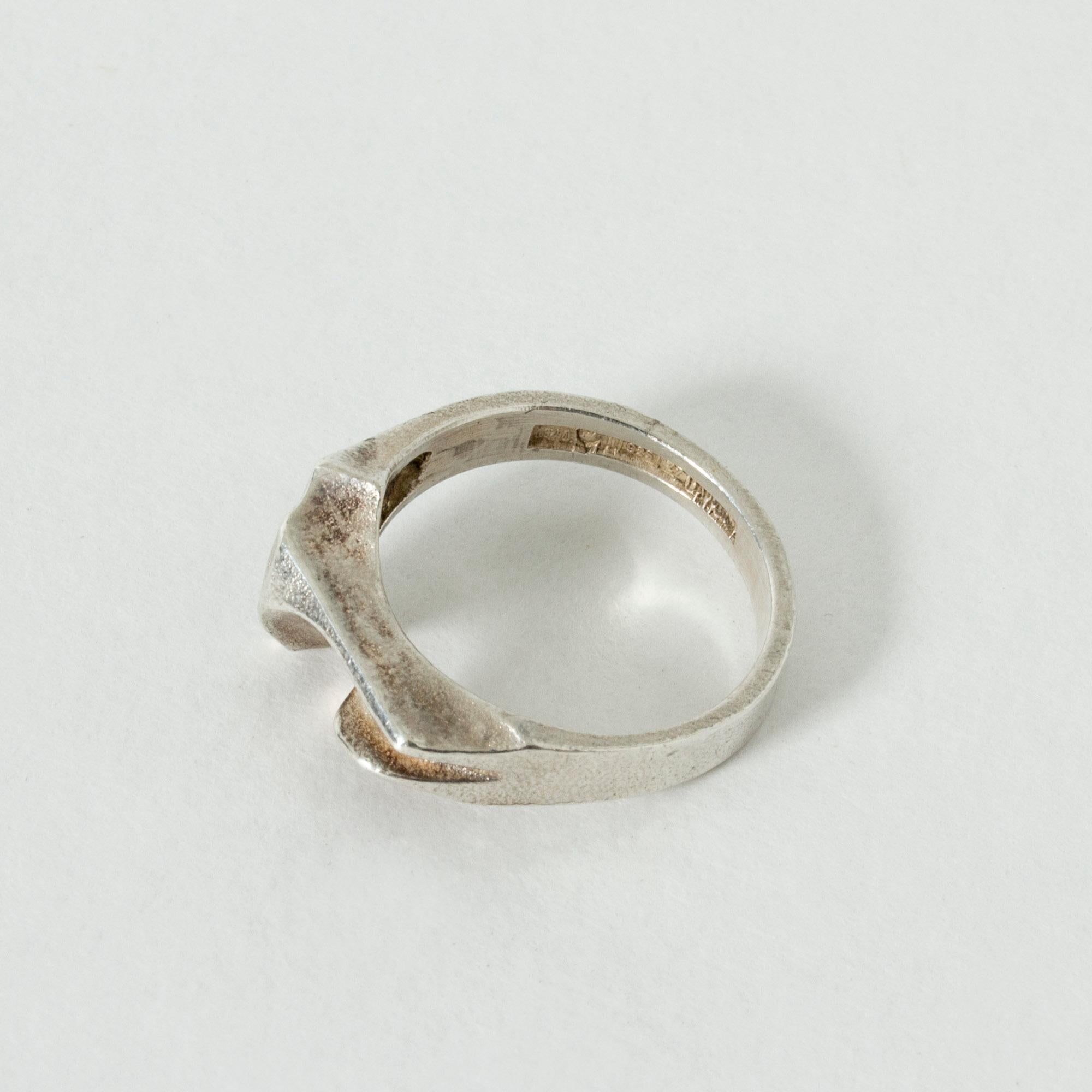 Women's or Men's Silver Ring by Björn Weckström for Lapponia, Finland, 1977