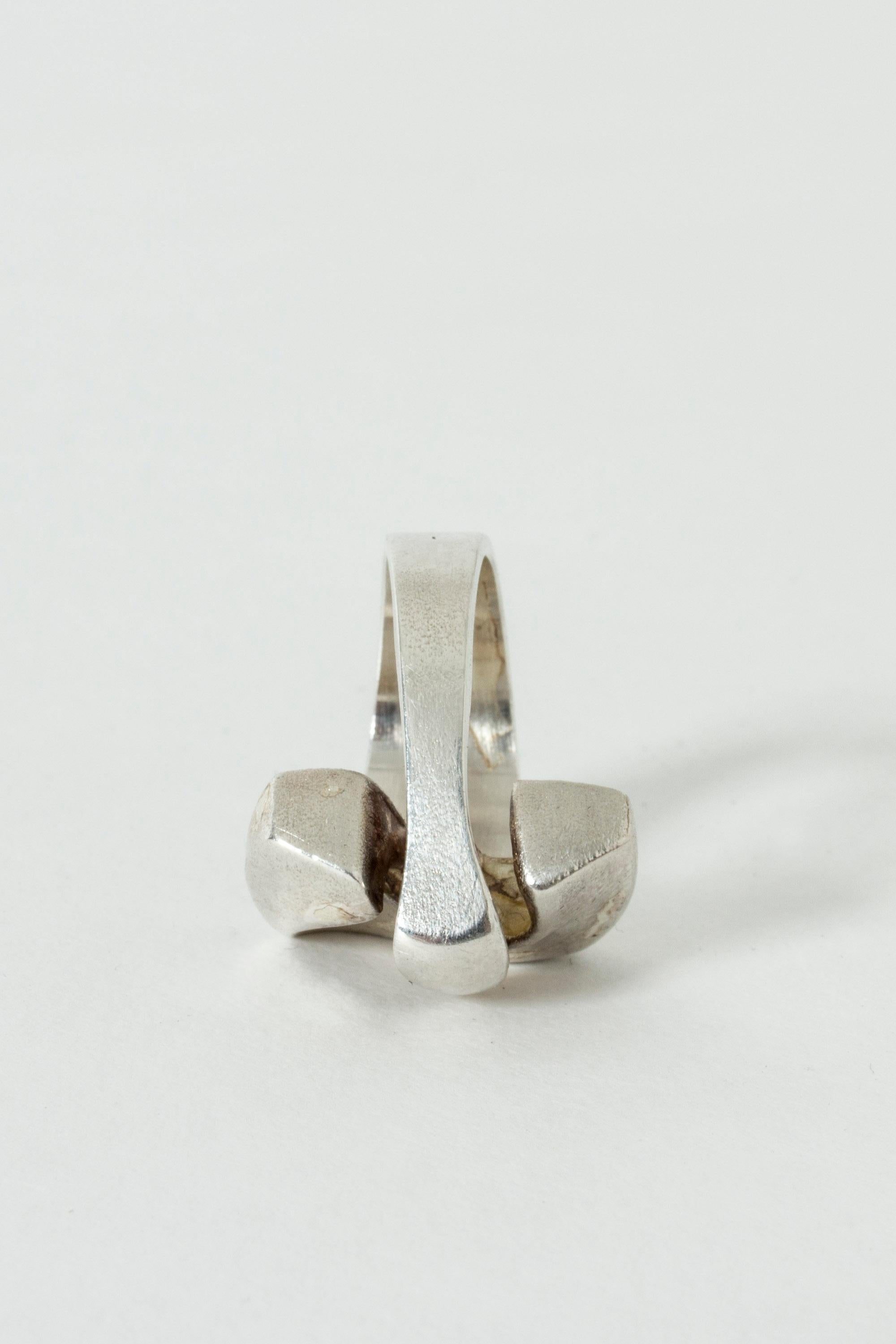 Silver Ring by Björn Weckström for Lapponia, Finland, 1982 In Good Condition In Stockholm, SE