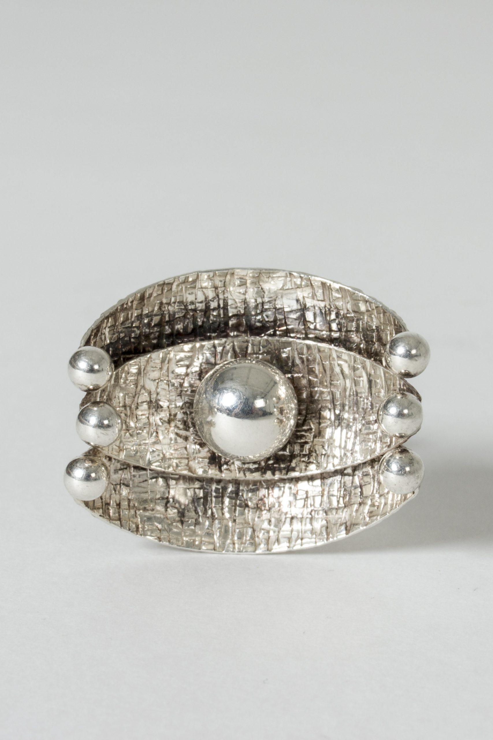 Silver Ring by Elis Kauppi for Kupittaan Kulta, Finland, 1960s In Good Condition In Stockholm, SE