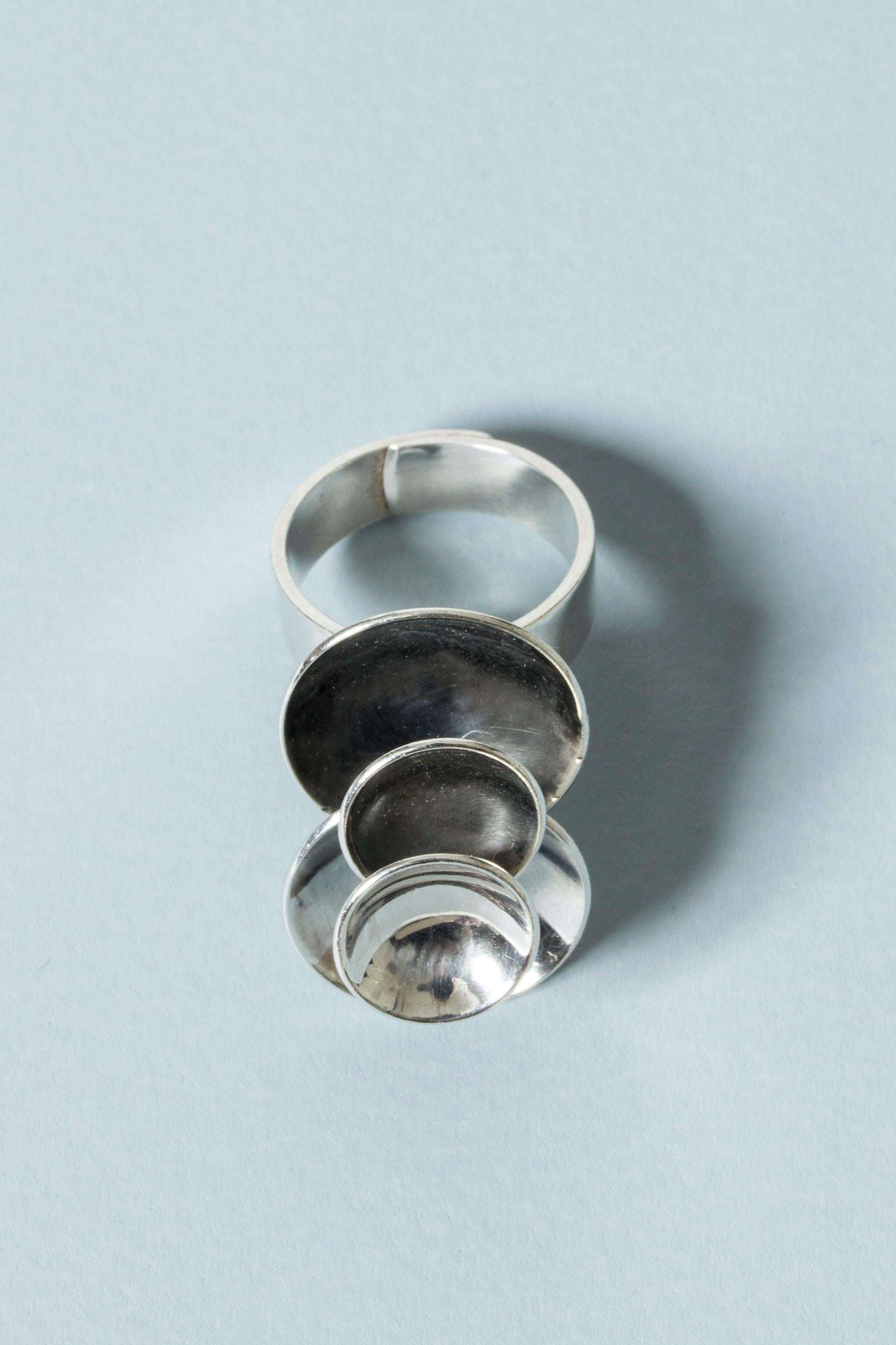 Silver Ring by Elis Kauppi for Kupittaan Kulta, Finland, 1970 In Good Condition In Stockholm, SE