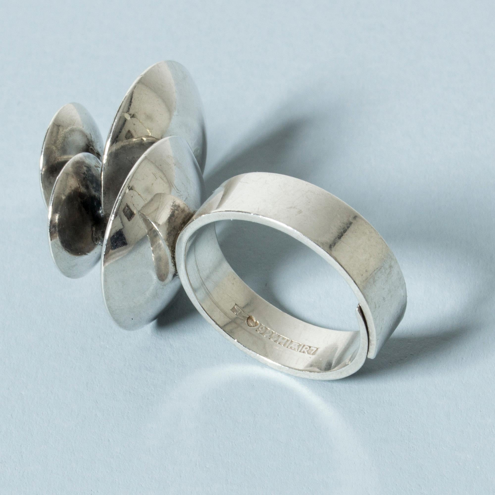 Silver Ring by Elis Kauppi for Kupittaan Kulta, Finland, 1970 1
