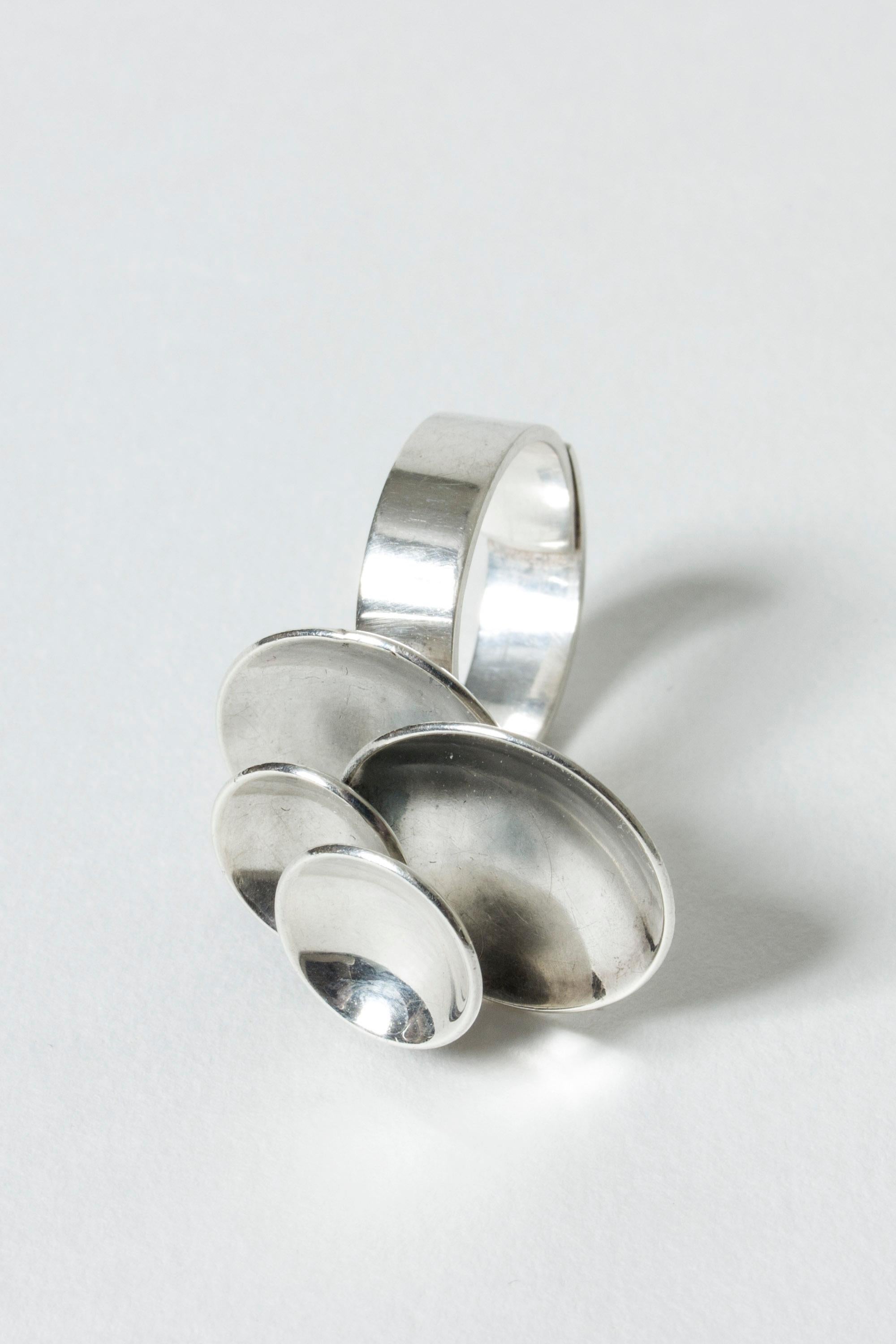 Silver Ring by Elis Kauppi for Kupittaan Kulta, Finland, 1970 2