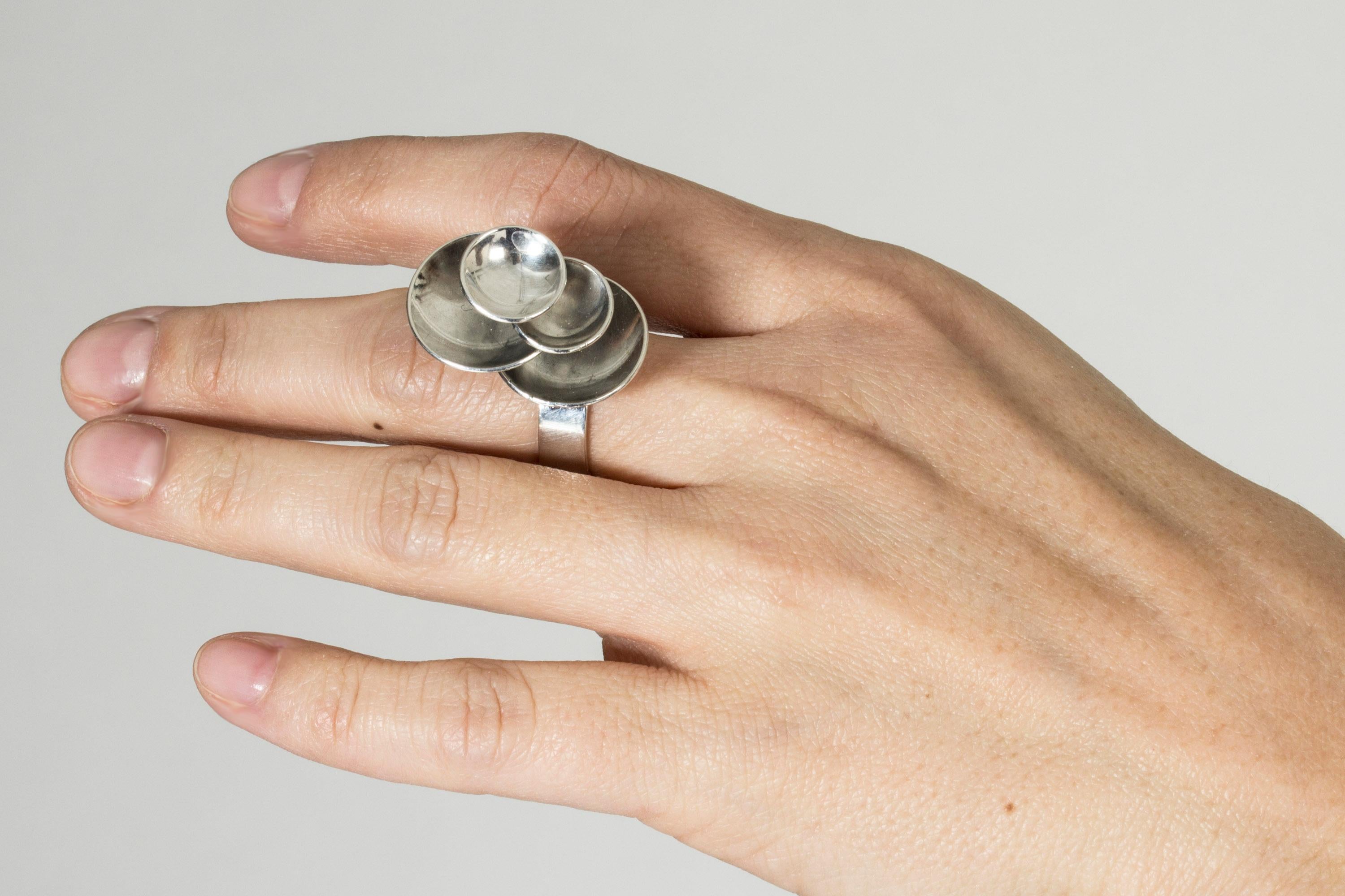 Silver Ring by Elis Kauppi for Kupittaan Kulta, Finland, 1970 3